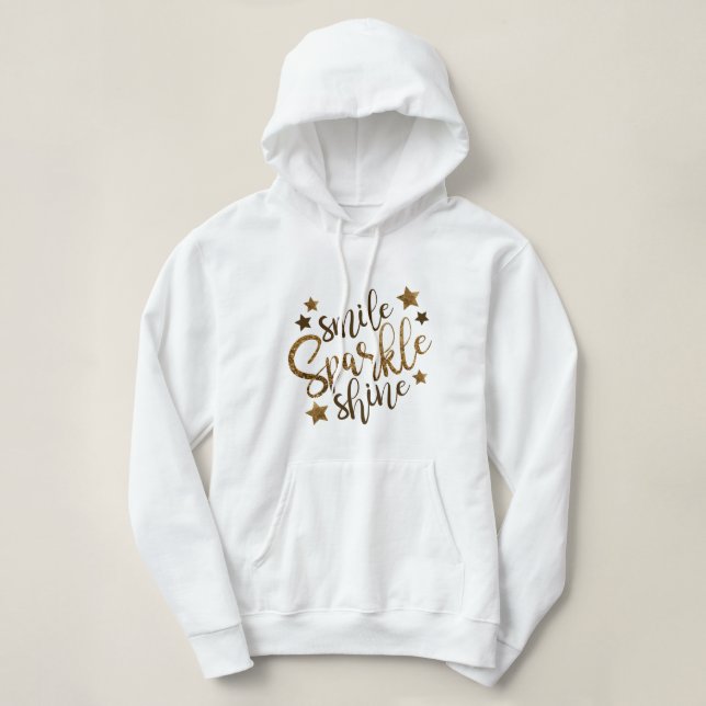 Smile Sparkle Shine Hoodie (Design vorne)