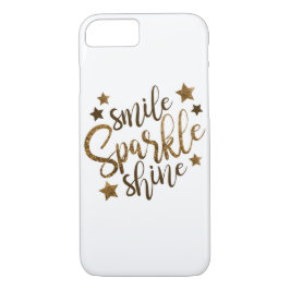 Smile Sparkle Shine Inspiration Zitat Case-Mate iPhone Hülle