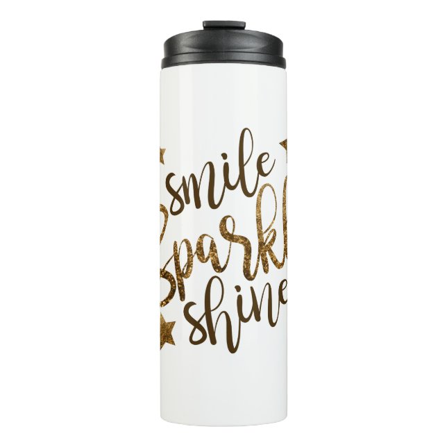 Smile Sparkle Shine Travel Mug isolierte Tasse (Vorderseite)