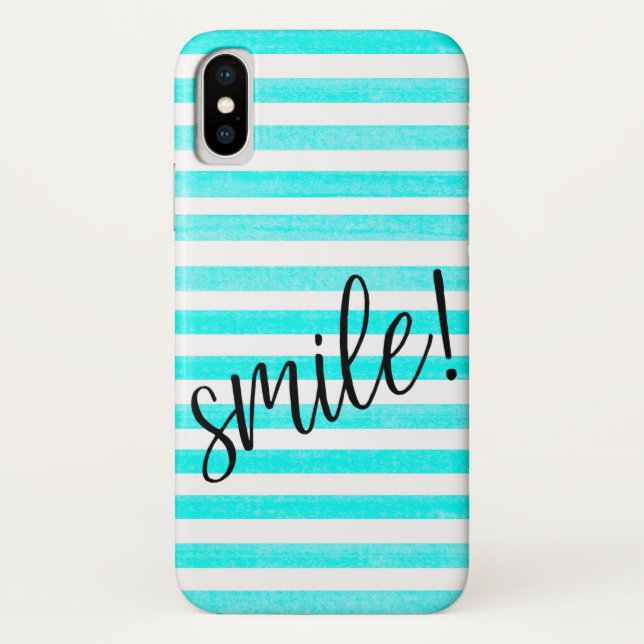 SMILE! sur Choix de couleur bande Coque iPhone X (Dos)