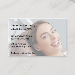 Smile Theme Dentist Business Cards Visitenkarte