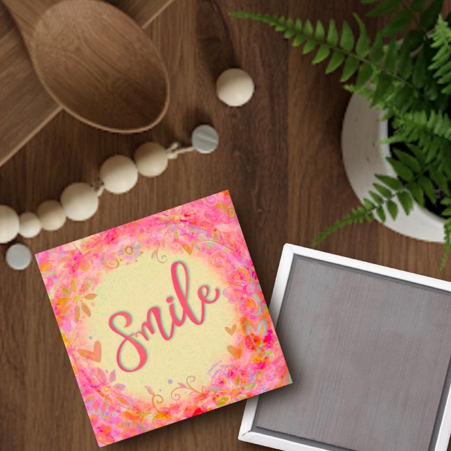 Smile Trendy Hübsch floral Inspiration Magnet (Von Creator hochgeladen)