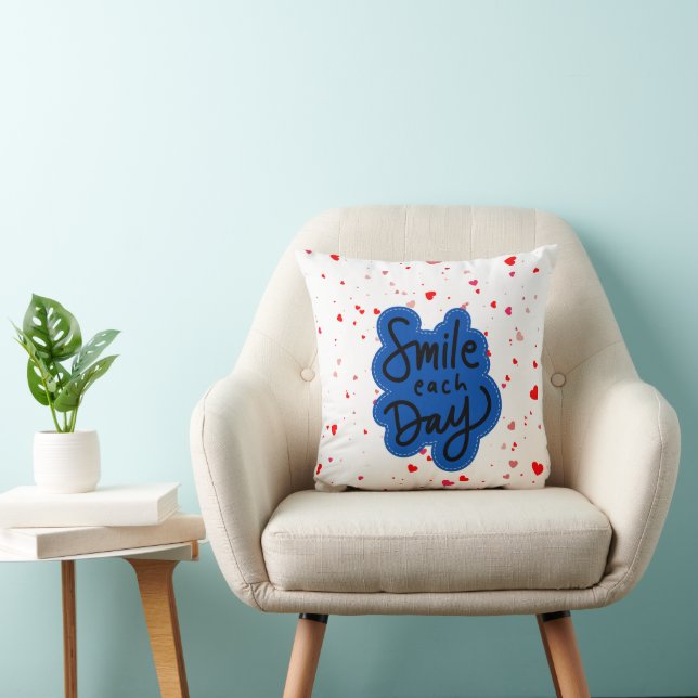 Smile Typografie Kissen (Stuhl )