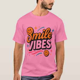 Smile Vibes Retro Smiley Design T-Shirt