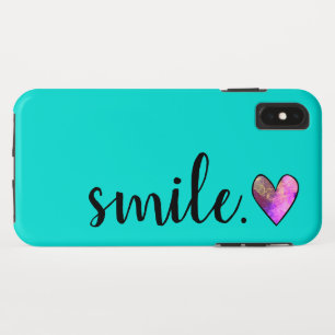 SMILE - Wasserfarbenes Herz Case-Mate iPhone Hülle