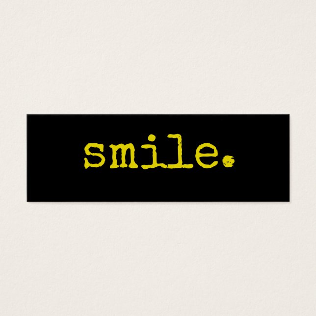 Smile Yellow Black Typographie (Devant)