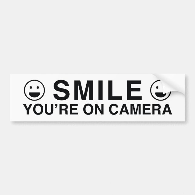 Smile You’re On Camera Autoaufkleber (Vorne)