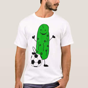Smilealottees Lustige Dillgurke spielt Fußball T-Shirt