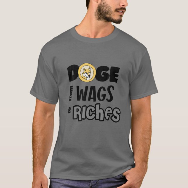 Smilecryptos Funny Dogecoin Dog Riches Cryptocurre T-Shirt (Vorderseite)