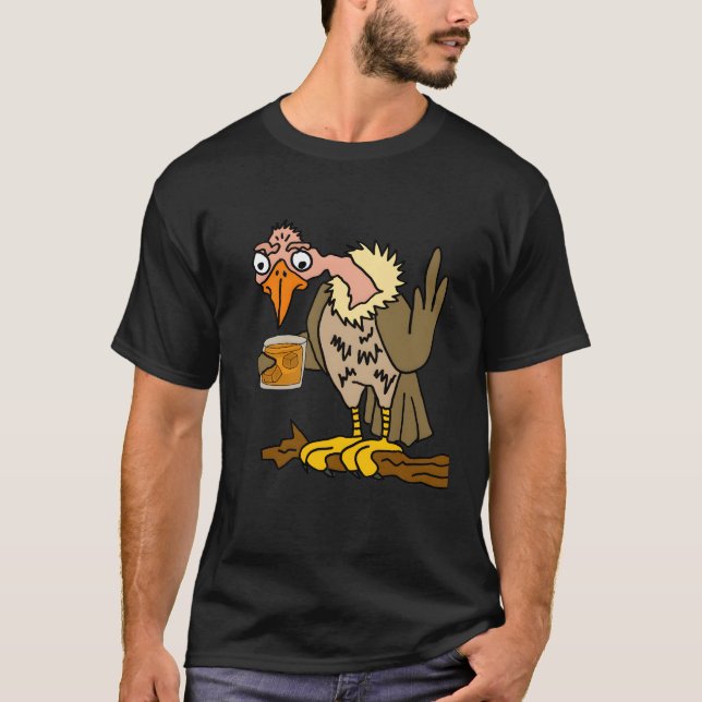 Smilemore Old Buzzard trinken Bourbon oder Whiskey T-Shirt (Vorderseite)