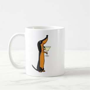 Smilemoreets Funny Dackel Hund trinken Martini Kaffeetasse