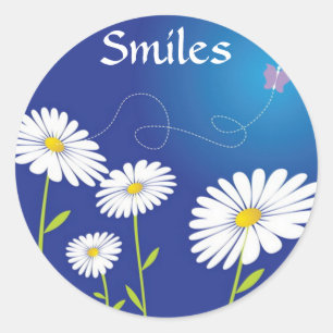 Smiles Daisies Stickers Papillon