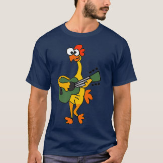 SmilesMusic Funny Rubber Hühnchen Gitarre spielen T-Shirt