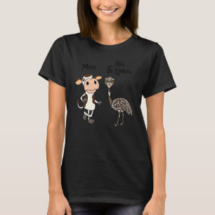 Smileteesanim Kuh und Emu Bird Moo Puppe T-Shirt