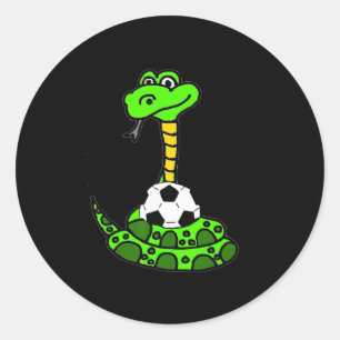 Smileteesfunnya Lustige grüne Python-Schlange und  Runder Aufkleber
