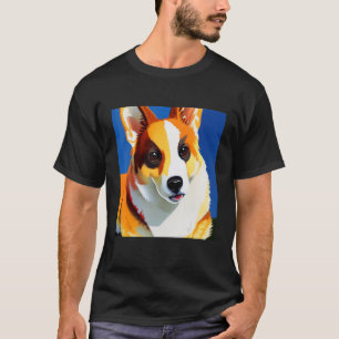 Smileteespas Welsh Corgi Puppy Dog Kubismus Art T-Shirt