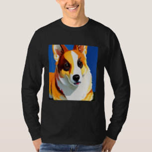 Smileteespas Welsh Corgi Puppy Dog Kubismus Art T-Shirt