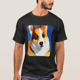 Smileteespets Welsh Corgi Welpen Hund Kubismus Kun T-Shirt