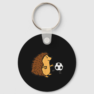 Smileteessports Süßer Igel spielt Fußball  Schlüsselanhänger