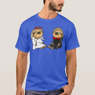 Smiletodaytees Lustige Sloth Braut und Bräutigam H T-Shirt