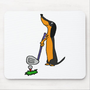 Smiletodaytees Lustiger Dachshund Hund Golf Mousepad