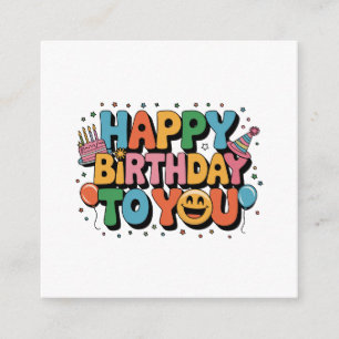 Smiley Alles Gute zum Geburtstag Begleitkarte