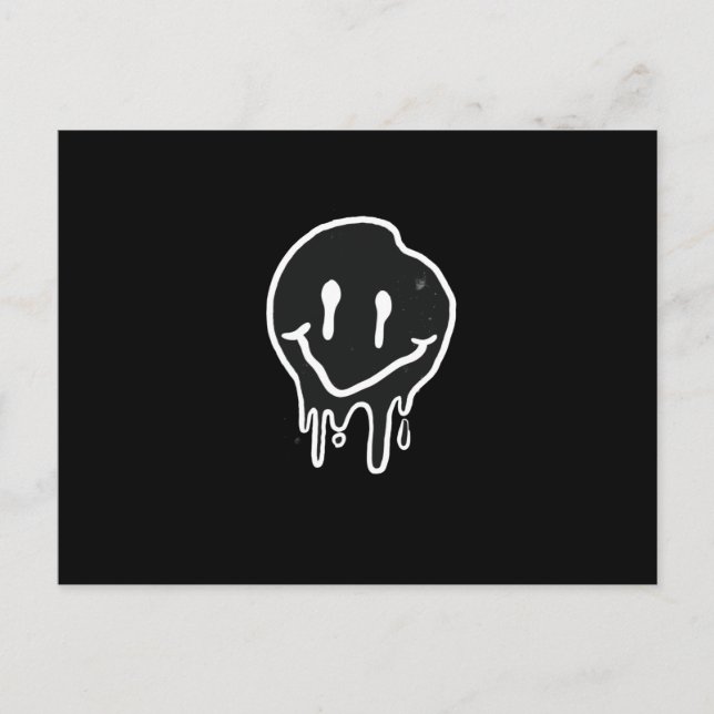 Smiley Black Postkarte (Vorderseite)