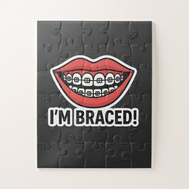 Smiley Braces Fun Sticker - Farbenfrohe Lippen (Vertikal)