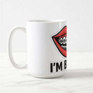 Smiley Braces Fun Sticker - Farbenfrohe Lippen Kaffeetasse
