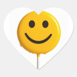 smiley face Herz-Aufkleber