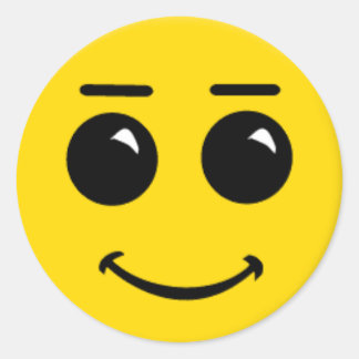 smiley-face-large runder aufkleber