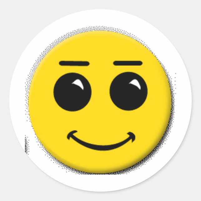 smiley-face-large runder aufkleber (Vorderseite)