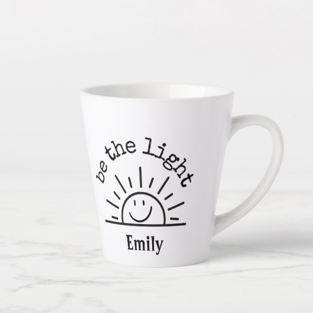 SMILEY FACE SUNSHINE PERSONNALISÉ LATTE MUG (Droite)