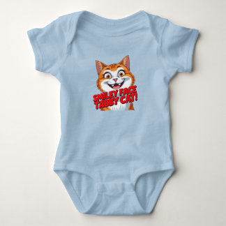 Smiley Face Tabby Cat!!! Baby BodySuit Strampler