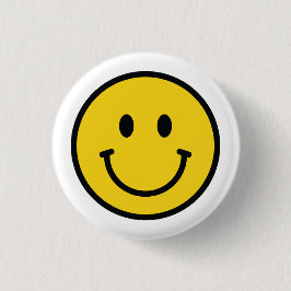 Smiley-Gesicht-Abzeichen, Button. Lustiges Abzeich Button