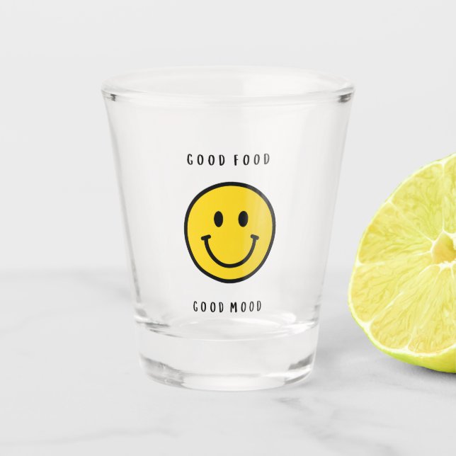 Smiley-Gesicht, Emoji-Gesicht-Magnet Schnapsglas (Vorderseite)