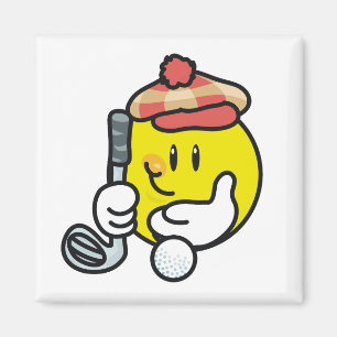 Smiley-Golf-T - Shirts und Geschenke Magnet