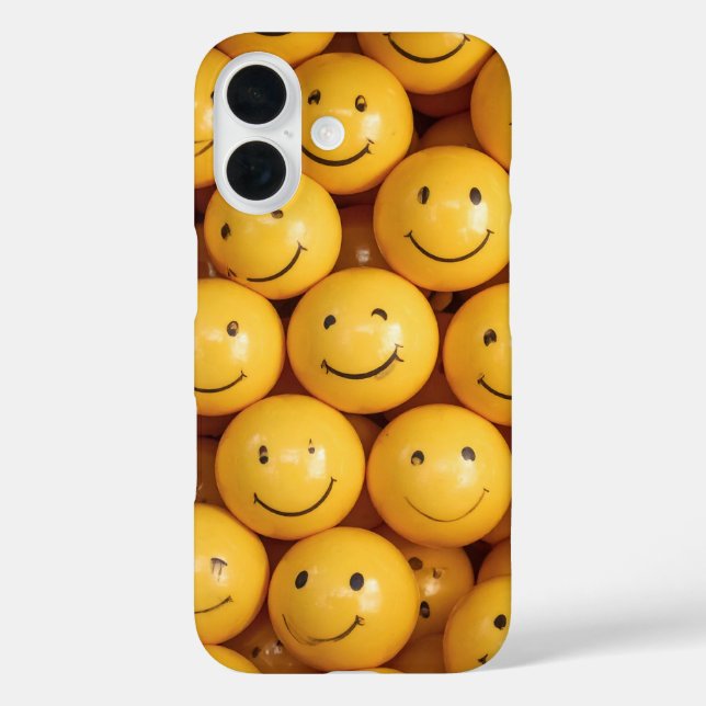 Smiley iPhone 16 Hülle (Rückseite)