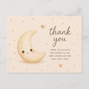Smiley Mond Baby Shower Dankeschön Postkarte