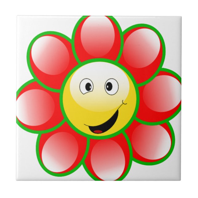 Smiley Sun Fliese (Vorderseite)