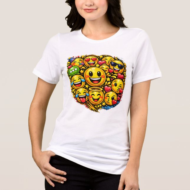 Smiley T-Shirt Tri-Blend Shirt (Vorderseite)