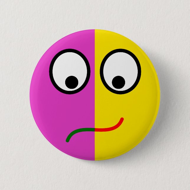 Smilie Lachen Weinen laughing crying Button (Vorderseite)