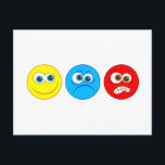 Smilies Postkarte<br><div class="desc">Wie fühlen Sie sich heute? Glücklich,  traurig oder vielleicht wütend! Ein Smilie für jeden Anlass und jede Stimmung. Einfache grafische Darstellung für verschiedene Geschenke und Produkte.</div>