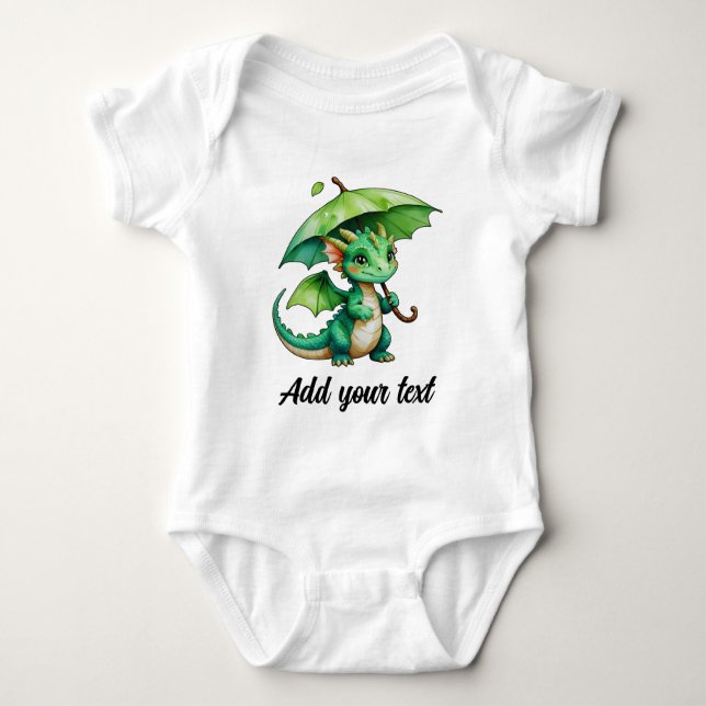 Smiling Baby Dragon Bodysuit Strampler (Vorderseite)