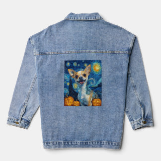 smiling chihuahua dog starry night by Van Gogh fin