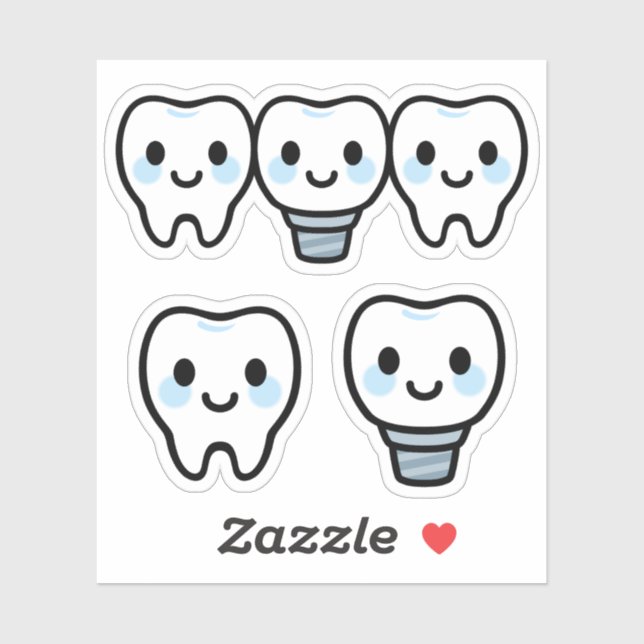 Smiling Dental Implant Aufkleber (Blatt)