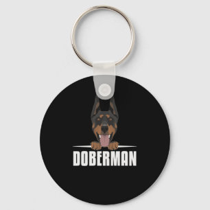 Smiling Doberman Schlüsselanhänger