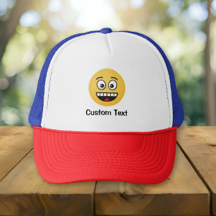Smiling Face mit offenem Mund Truckerhut Truckerkappe