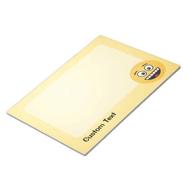 Smiling Face with Open Mouth Notepad Notizblock (angewinkelt)