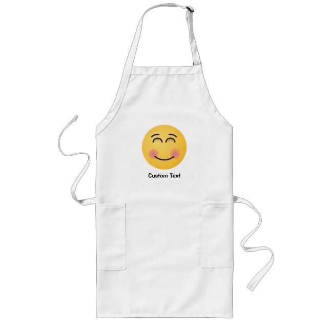 Smiling Face with Smiling Eyes Lange Schürze (Vorne)